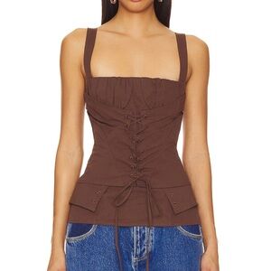 Lioness “ In Bloom Top” in Chocolate